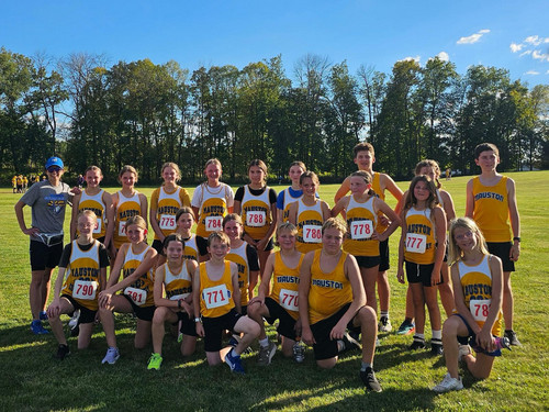 Olson Middle School Cross Country Team poses for a photo.