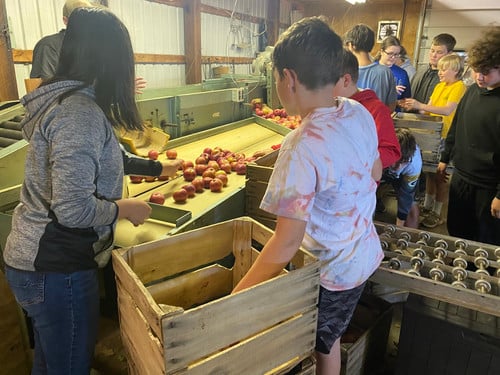 iLEAD students visit Northwoods Orchard.