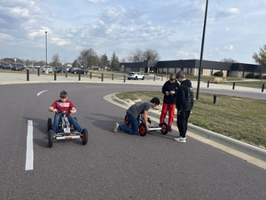 Students learned about mechanics, engineering, and how electric motors work with go-karts.