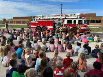 Mauston Fire Department visited West Side and Mauston Montessori during Fire Safety Week.