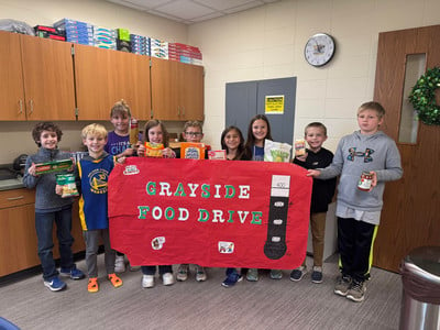 Grayside Elementary School hosted a food drive.