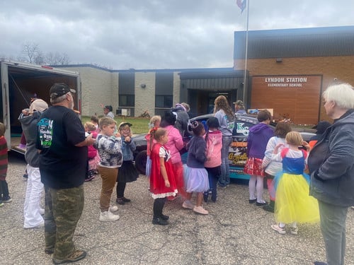 LSE students had the opportunity to visit with race car driver Becca Kruschke.