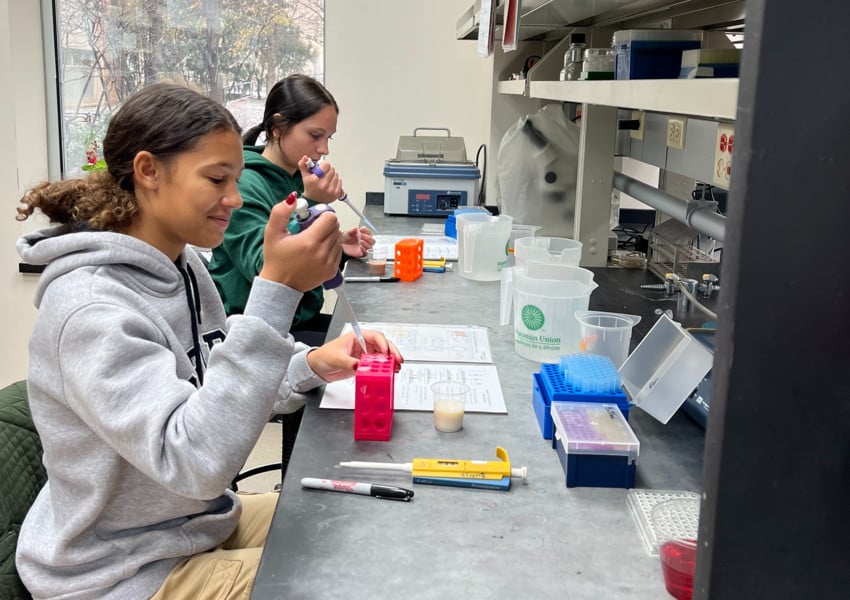 Biotechnology students have a hands-on lab experience at UW-Madison.